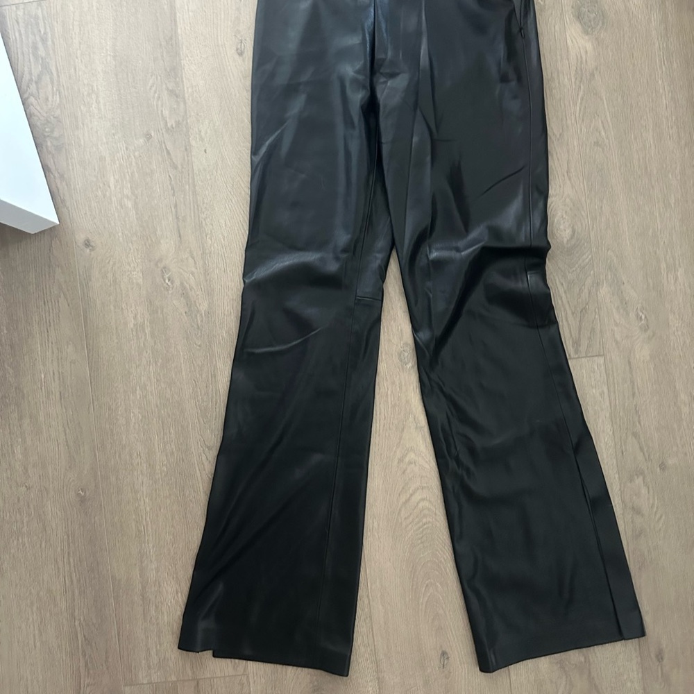 Alice + Olivia Black Leather Pants